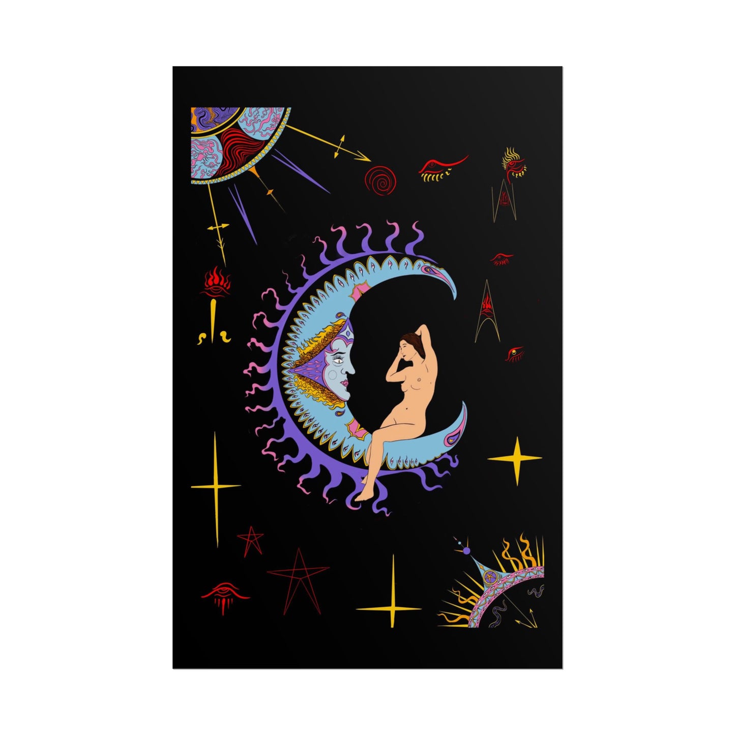 The Moon Tarot Art Print