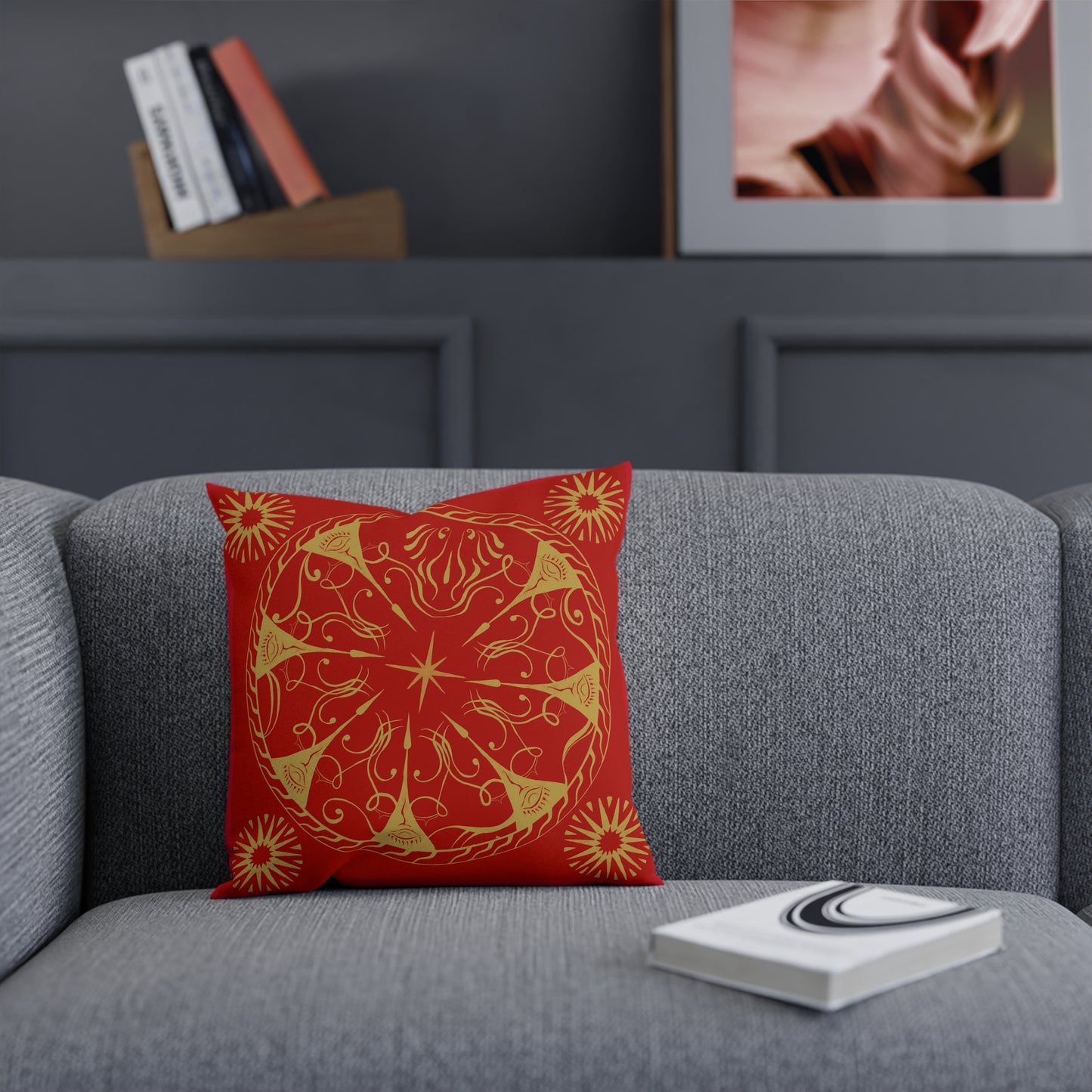 Red Psychedelic Cushion