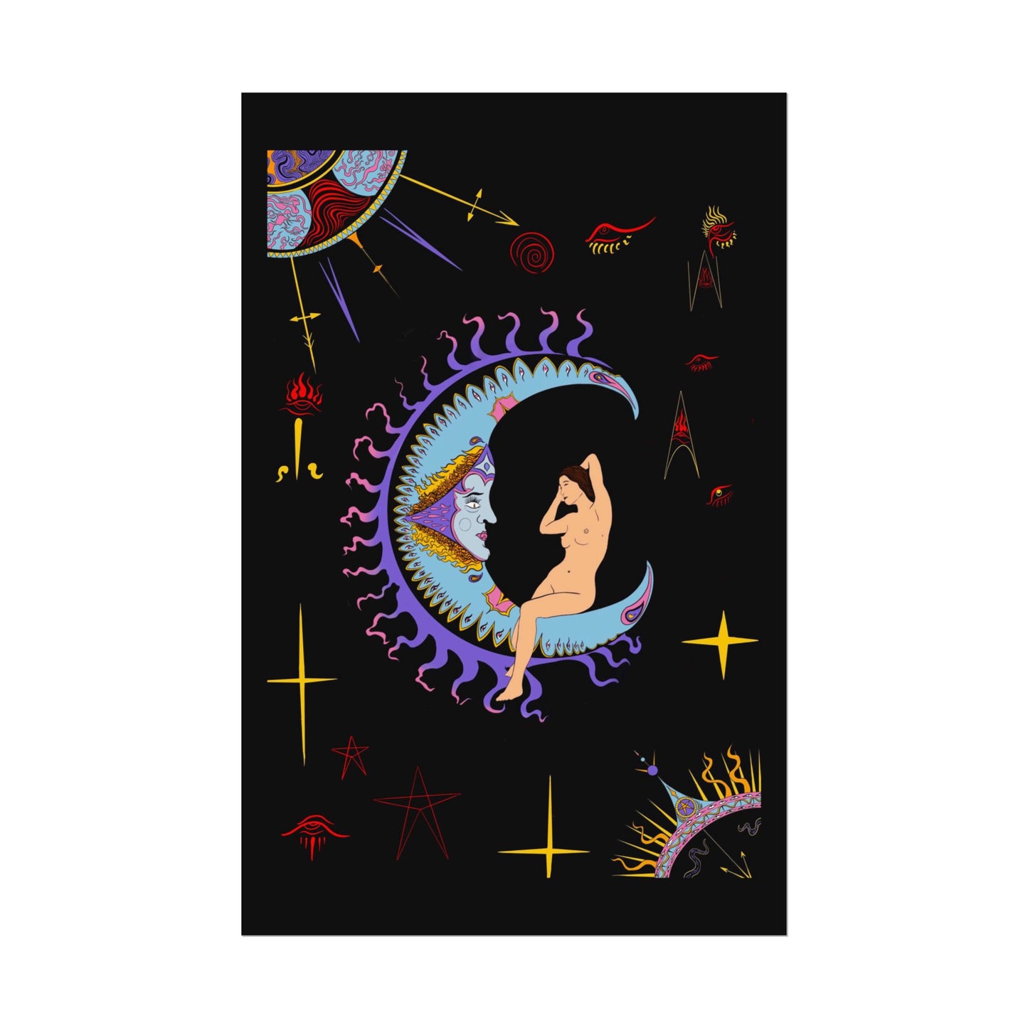 The Moon Tarot Art Print